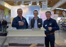 Michel Neefs, Andreas Becker und John Schuurman von Enza Zaden, einem internationalen Gemüsezuchtbetrieb.